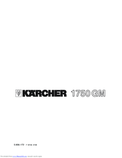 Kärcher 1750 GM User Manual