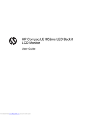 HP Compaq LE1852ms User Manual