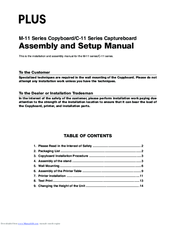 Plus C-11 Assembly And Setup Manual
