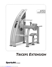 SportsArt Fitness A925 Owner's Manual And Assembly Instructions