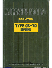 Daihatsu CB-20 Workshop Manual