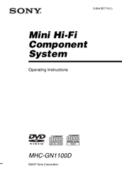Sony MHC-GN1100D Operating Instructions Manual
