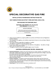 DGF Fabrications N3 Installation & Maintenance Instructions Manual