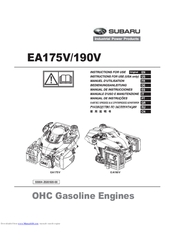 Subaru EA175V Instructions For Use Manual