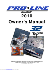 Pro-Line Boats 32 Express 2011 Owner's Manual
