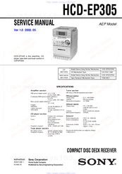 Sony HCD-EP305 Service Manual