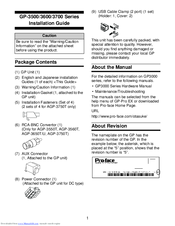 Pro-face AGP-3600T/U Installation Manual