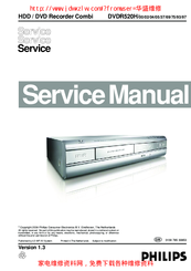 Philips DVDR537H Service Manual
