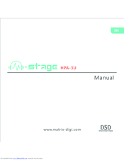 Matrix Audio M-stage HPA-3U Manual