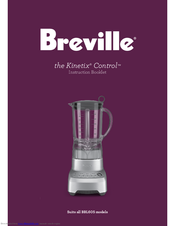 Breville BBL605 the Kinetix Control Instruction Booklet