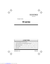 Miki Pulley V6 series Instruction Manual