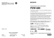 Sony PDW-680 Operation Manual