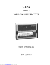 BHM Electronics 3 C-FAX User Handbook Manual