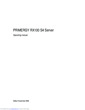 Fujitsu Primergy RX100 S4 Operating Manual