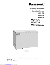 Panasonic MDF-136 Series Operating Instructions Manual