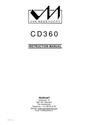 Van Medevoort CD360 Instruction Manual