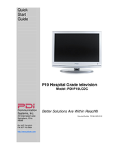 Pdi PDI-P19LCDC Quick Start Manual
