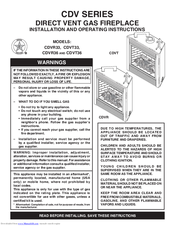 MHS Boilers CDVR33 Installation And Operating Instructions Manual