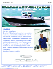 COBIA 2012 296 CC Owner's Manual