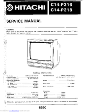 Hitachi C14-P216 Service Manual