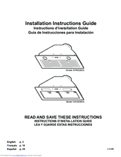 Elisa EPR628SS Installation Instruction Manual