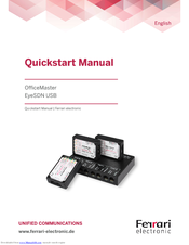 Ferrari electronic OM EyeSDN USB 8-Analog Quick Start Manual