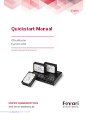 Ferrari electronic OM EyeSDN USB 2-Analog Quick Start Manual