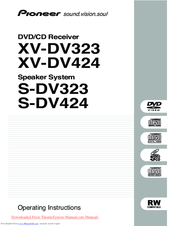 Pioneer XV-DV424 Operating Instructions Manual