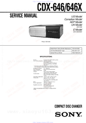 Sony CDX-646X Service Manual