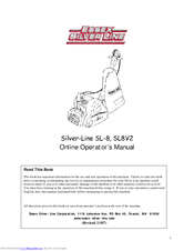 Essex Electronics Silver-Line SL8V2 Operator's Manual