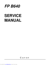 Canon FP B640 Service Manual