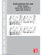 FMN alpha DSL WTM PC Instructions For Use Manual