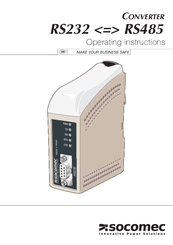 socomec RS485 Operating Instructions Manual