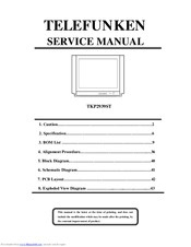 Telefunken TKP2939ST Service Manual