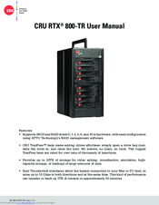 CRU RTX 800-TR User Manual