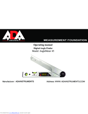 Ada AngleMeter 45 Operating Manual