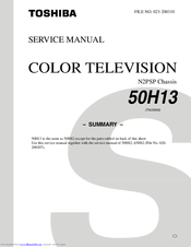 Toshiba 50H13 Service Manual