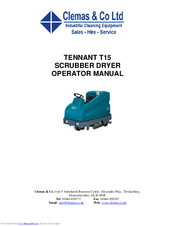 Clemas & Co TENNANT T15 Operator's Manual