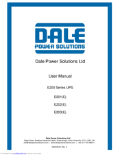 Dale Power Solutions E202E User Manual