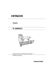 Hitachi Koki N 5008AC2 Handling Instructions Manual