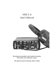 Schoeps VMS 5 U User Manual