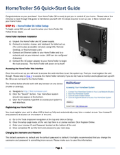 HomeSeer HomeTroller S6 Quick Start Manual