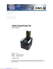 ANA-U EasyPrinter S3 User Manual