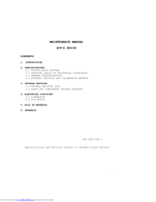 UWE ADW-3000E Maintenance Manual