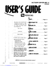 Maytag MD6200 User Manual