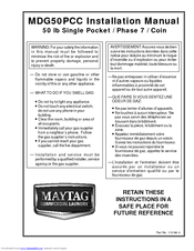 Maytag MDG50PCC Installation Manual