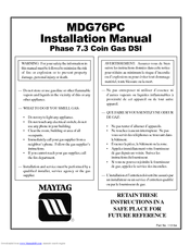 Maytag MDG76PC Installation Manual
