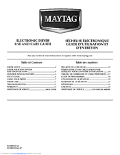 Maytag MEDX500X Use And Care Manual