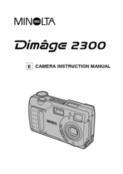Minolta DIMAGE 2300 Instruction Manual
