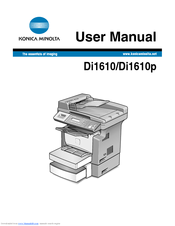 Konica Minolta Di1610 User Manual